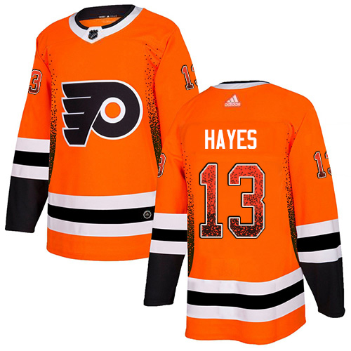 Adidas Men Philadelphia Flyers #13 Kevin Hayes Orange Home Authentic Drift Fashion Stitched NHL Jersey